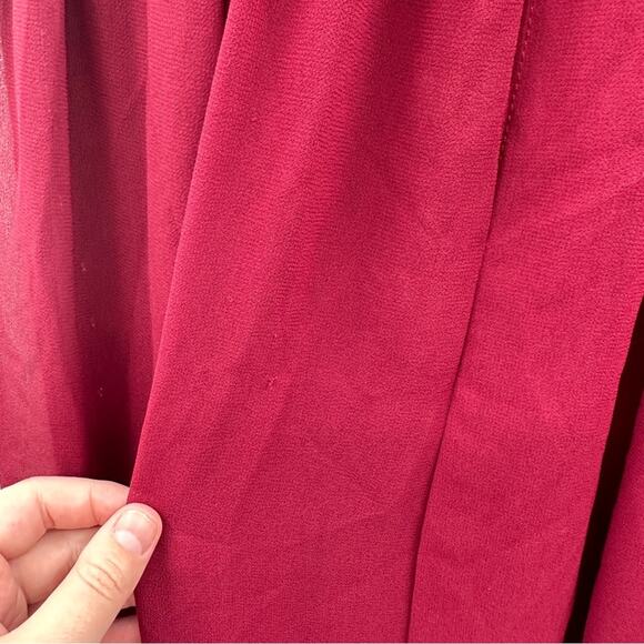 Lulus Make Way For Wonderful Berry Red Lace Sleeveless Maxi Dress Size S - Picture 10 of 14